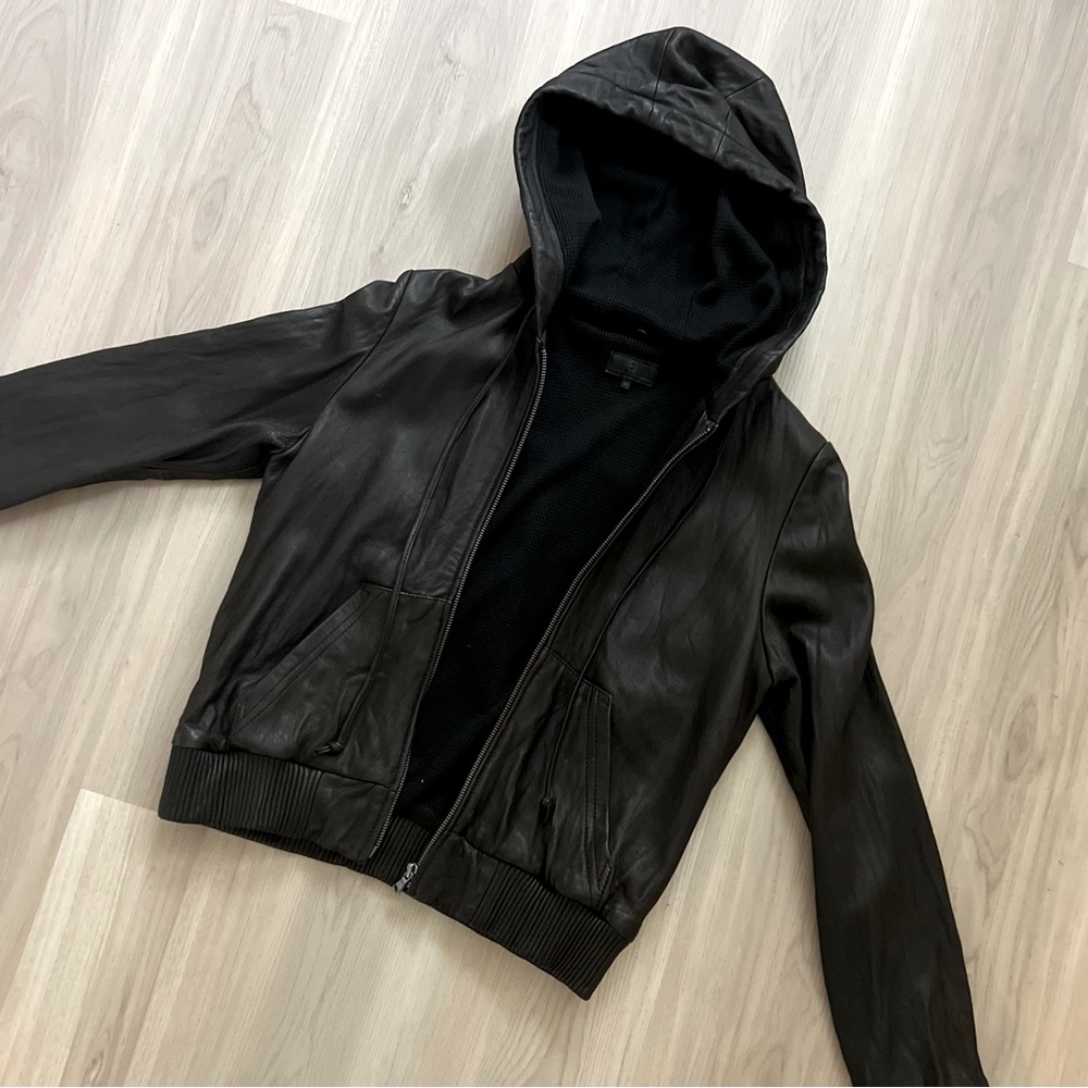 AG Leather Hoodie/Bomber Jacket